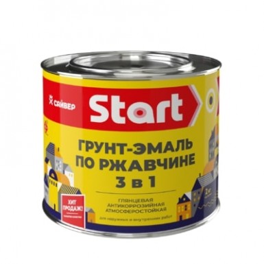 Грунт-эмаль по ржавчине ХВ 3 в 1 СТАРТ  ЧЕРНАЯ  1,8 кг-./6 |  «ТАТМЕТИЗ» Грунт-эмаль по ржавчине ХВ 3 в 1 СТАРТ  ЧЕРНАЯ  1,8 кг-./6 -  магазин «ТАТМЕТИЗ»