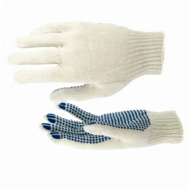 Перчатки трик. х/б с ПВХ №58 точка 7класс (5-и нитка) белые |  «ТАТМЕТИЗ» Перчатки трик. х/б с ПВХ №58 точка 7класс (5-и нитка) белые -  магазин «ТАТМЕТИЗ»