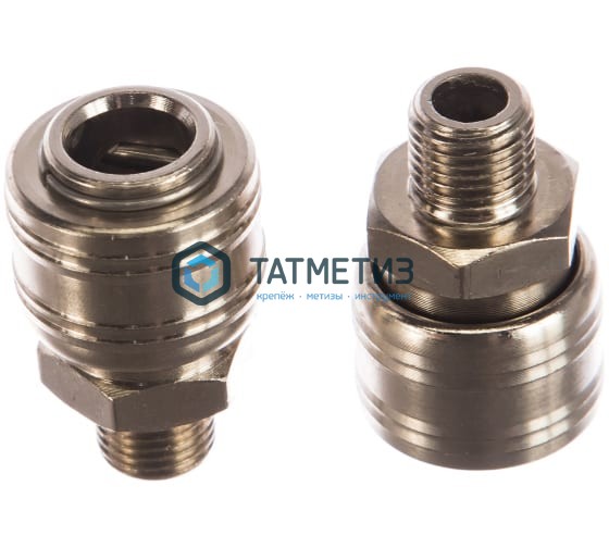 Муфта универсальная быстросъемная ("мама"), внешняя резьба 1 4", 2 шт. Stels Муфта универсальная быстросъемная ("мама"), внешняя резьба 1 4", 2 шт. Stels