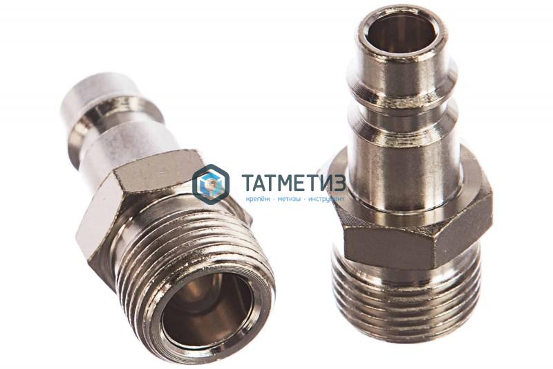 Ниппель универсальный быстросъемный ("папа"),внешняя резьба 3/8", 2 шт. // Stels Ниппель универсальный быстросъемный ("папа"),внешняя резьба 3/8", 2 шт. // Stels