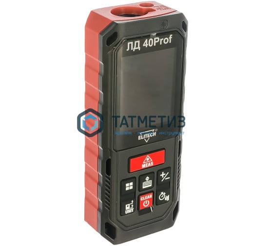 Дальномер лазерный ELITECH ЛД 40 Prof (40м,угломер,точн-1.5мм/м,резьба,скоба,чехол,кор) Дальномер лазерный ELITECH ЛД 40 Prof (40м,угломер,точн-1.5мм/м,резьба,скоба,чехол,кор)