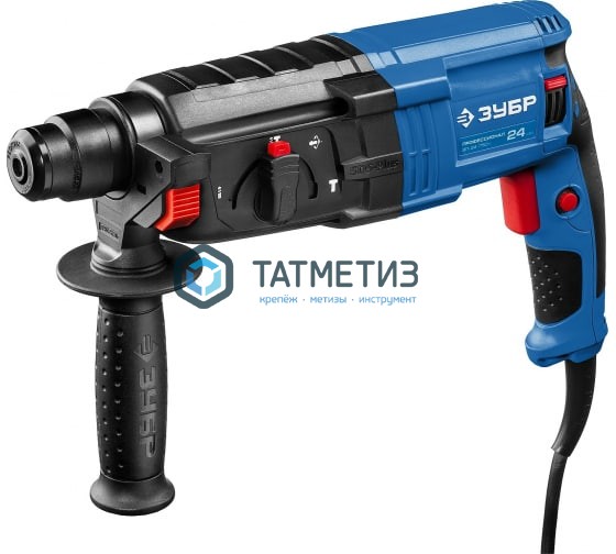 Перфоратор SDS-plus, ЗУБР Профессионал, 750Вт, реверс, горизонтальный, 2.6 Дж, 0-1100 об/мин, 0 Перфоратор SDS-plus, ЗУБР Профессионал, 750Вт, реверс, горизонтальный, 2.6 Дж, 0-1100 об/мин, 0