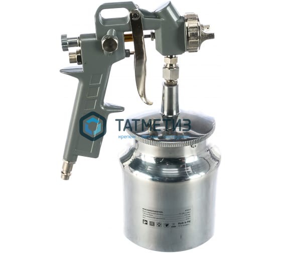 Краскопульт пневмат. с нижним бачком V=1, 0 л + сопла диаметром 1.2, 1.5 и 1.8 мм MATRIX Краскопульт пневмат. с нижним бачком V=1, 0 л + сопла диаметром 1.2, 1.5 и 1.8 мм MATRIX