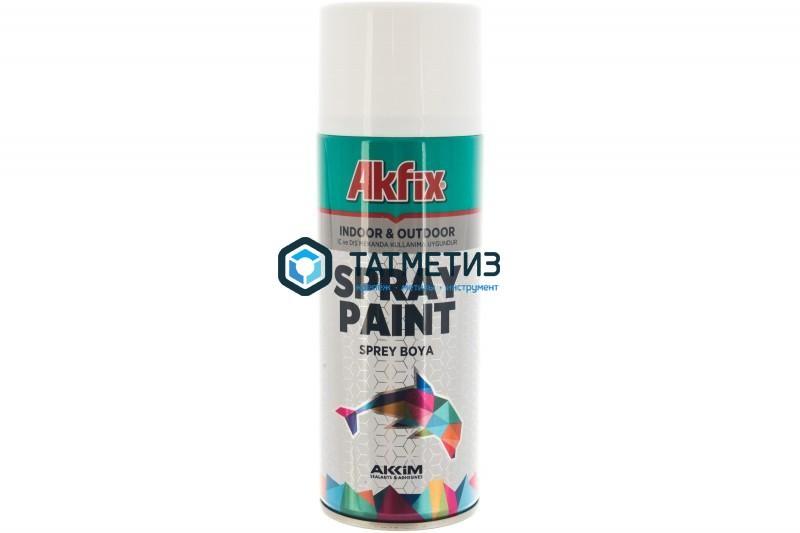 Краска аэроз. БЕЛАЯ  глянц. RAL9003 400Ml Gw.300Gr (6) Akfix Краска аэроз. БЕЛАЯ  глянц. RAL9003 400Ml Gw.300Gr (6) Akfix
