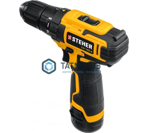 Дрель-шуруповерт 12 В  STEHER, 30 Н·м, 2 АКБ (2 А·ч),кейс Дрель-шуруповерт 12 В  STEHER, 30 Н·м, 2 АКБ (2 А·ч),кейс