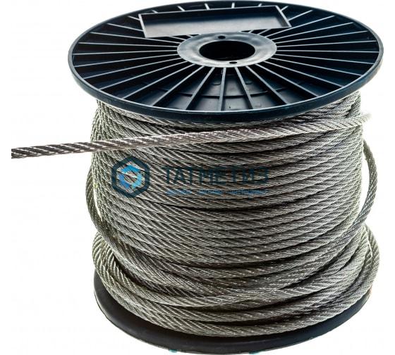 Трос  стальной оц. 6 мм DIN 3055  (250 м/бух) КТ / МН Трос  стальной оц. 6 мм DIN 3055  (250 м/бух) КТ / МН