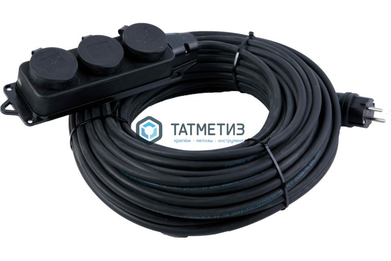 Удлинитель силовой с/з, КГ, 3500 Вт, 3-гнезда, 50м Атом Атлант Удлинитель силовой с/з, КГ, 3500 Вт, 3-гнезда, 50м Атом Атлант