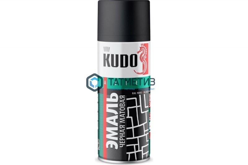 Краска аэроз. KUDO 520 мл. №1002  ЧЕРНАЯ матовая RAL 9005 Краска аэроз. KUDO 520 мл. №1002  ЧЕРНАЯ матовая RAL 9005
