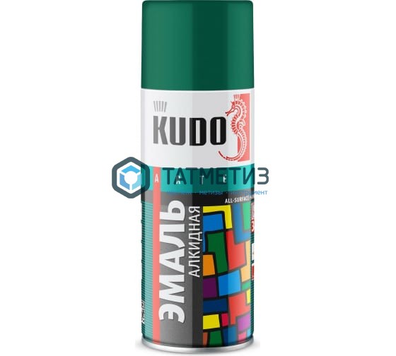 Краска аэроз. KUDO 520 мл. №1007  ТЕМНО-ЗЕЛЕНАЯ  RAL 6016 Краска аэроз. KUDO 520 мл. №1007  ТЕМНО-ЗЕЛЕНАЯ  RAL 6016