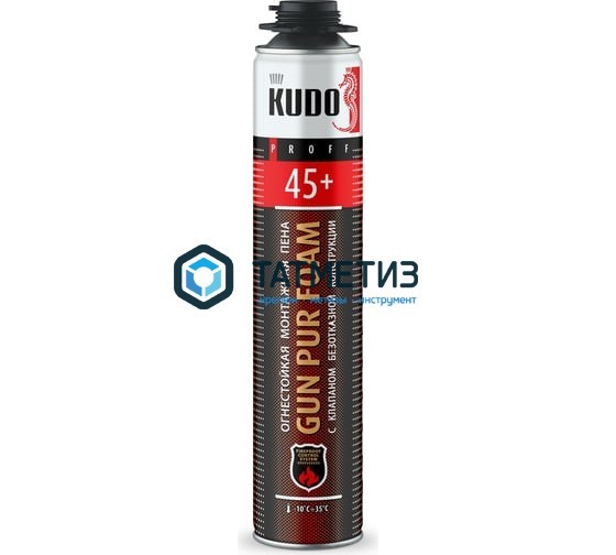 Пена монтажная проф огнестойкая KUDO PROFF 45+, всесезонная 1000 мл /12 Пена монтажная проф огнестойкая KUDO PROFF 45+, всесезонная 1000 мл /12