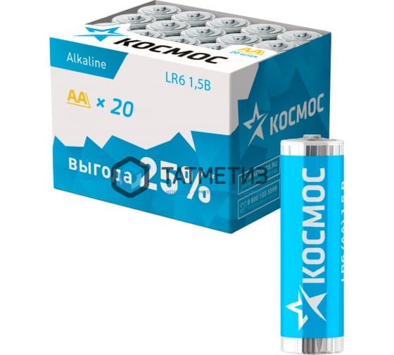Батарейка алкалиновая тип АА  КОСМОС Батарейка алкалиновая тип АА  КОСМОС