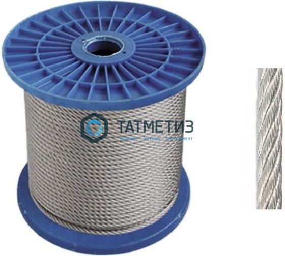 Трос  стальной оц. 1 мм DIN 3055  (200 м/бух) Трос  стальной оц. 1 мм DIN 3055  (200 м/бух)