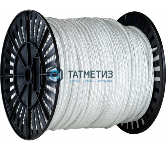 Канат плетеный полиамидный  6мм  ( 300 м) р/н 650 кгс БЕЛ 16 пр с/с капрон Канат плетеный полиамидный  6мм  ( 300 м) р/н 650 кгс БЕЛ 16 пр с/с капрон