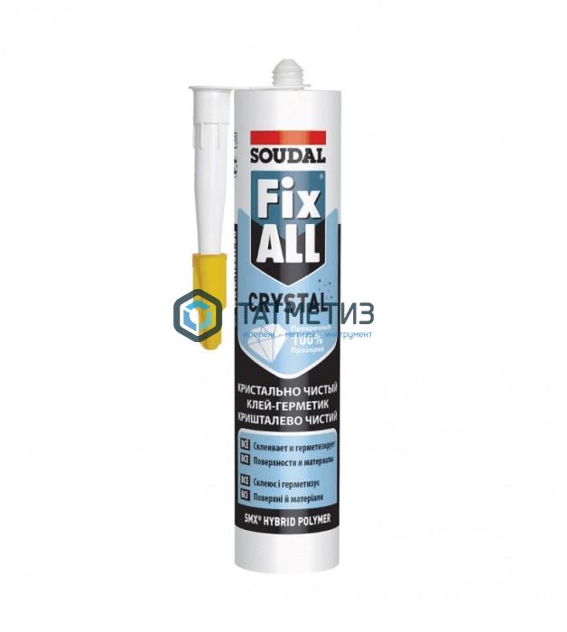 Клей-герметик FixALL Crystal прозрачный на основе MS POLYMER  290 мл / 12  SOUDAL Клей-герметик FixALL Crystal прозрачный на основе MS POLYMER  290 мл / 12  SOUDAL