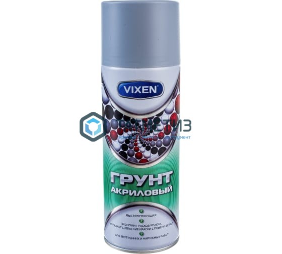 Краска аэроз. VIXEN  СЕРАЯ грунт унив. акриловый 520 мл. VX-22002 RAL 9005 Краска аэроз. VIXEN  СЕРАЯ грунт унив. акриловый 520 мл. VX-22002 RAL 9005