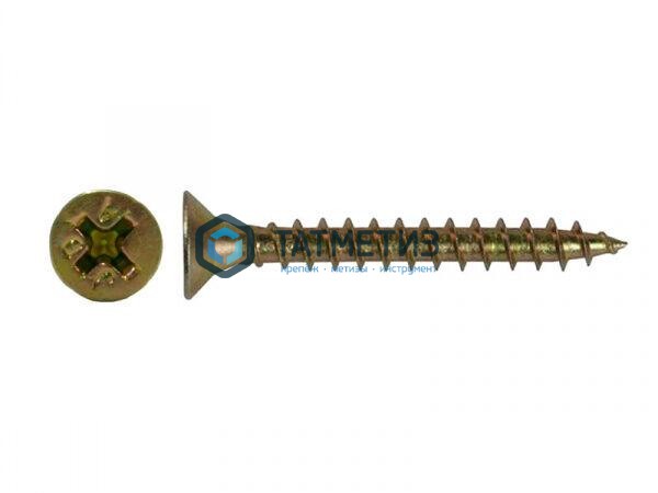 Саморезы потай по дереву желтые, PH2  3,8х64 (2 900 шт/уп) SR |  «ТАТМЕТИЗ» Саморезы потай по дереву желтые, PH2  3,8х64 (2 900 шт/уп) SR -  магазин крепежа «ТАТМЕТИЗ»