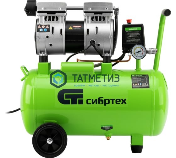 Компрессор безмаслянный малошумный МБ 1100/24,1100 Вт, 24 л, 170 л/мин// Сибртех Компрессор безмаслянный малошумный МБ 1100/24,1100 Вт, 24 л, 170 л/мин// Сибртех