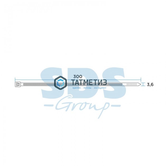 Хомут-стяжка нейлон  300 х 3,6  (100 шт/уп)  REXANT серый Хомут-стяжка нейлон  300 х 3,6  (100 шт/уп)  REXANT серый