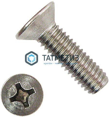Винт потай DIN 965 А4  М 4х16 Винт потай DIN 965 А4  М 4х16