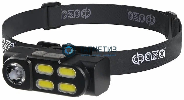 Фонарь налобный аккум. AccuFH6-4COB/L3W 3Вт XPE+4 COB 1200мАч ближн./дальн.свет 4 режима IP20 ФАZА Фонарь налобный аккум. AccuFH6-4COB/L3W 3Вт XPE+4 COB 1200мАч ближн./дальн.свет 4 режима IP20 ФАZА