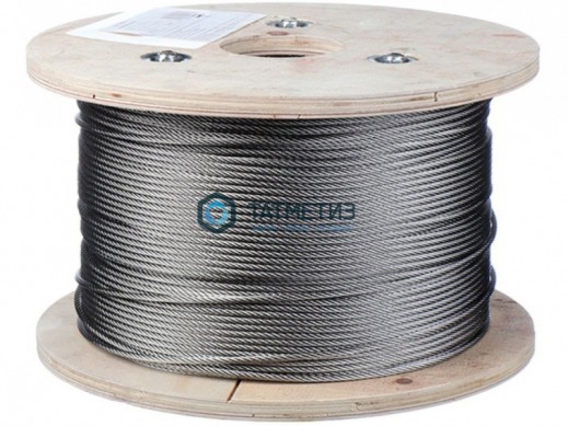 Трос ср.мягкости  ART 8379 7х7 А2 нержавейка   3мм (200 м/бух) |  «ТАТМЕТИЗ» Трос ср.мягкости  ART 8379 7х7 А2 нержавейка   3мм (200 м/бух) -  магазин крепежа «ТАТМЕТИЗ»