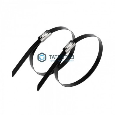 Хомут-стяжка стальной нерж. с покрытием  400 х 4,6  (50 шт/уп)  REXANT -  магазин крепежа «ТАТМЕТИЗ»