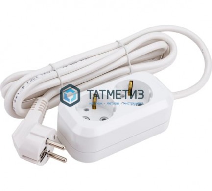 Удлинитель бытовой 2х5м с/з, 16А, IP20, ПВС 3х1,5 UNIVersal E-302А |  «ТАТМЕТИЗ» Удлинитель бытовой 2х5м с/з, 16А, IP20, ПВС 3х1,5 UNIVersal E-302А -  магазин крепежа «ТАТМЕТИЗ»