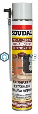 Пена монтажная SOUDAL  300мл /12 |  «ТАТМЕТИЗ» Пена монтажная SOUDAL  300мл /12 -  магазин крепежа «ТАТМЕТИЗ»