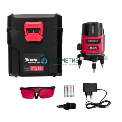 Уровень лазерный CRL-30R, 30 м, красный луч, батарейки, резьба 5/8"// MTX |  «ТАТМЕТИЗ» Уровень лазерный CRL-30R, 30 м, красный луч, батарейки, резьба 5/8"// MTX -  магазин крепежа «ТАТМЕТИЗ»