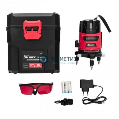 Уровень лазерный CRX-30R, 30 м, красный луч, батарейки, резьба 5/8"// MTX |  «ТАТМЕТИЗ» Уровень лазерный CRX-30R, 30 м, красный луч, батарейки, резьба 5/8"// MTX -  магазин крепежа «ТАТМЕТИЗ»