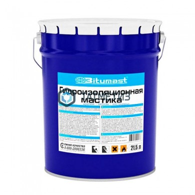 Мастика гидроизоляционная 21,5 л BITUMAST |  «ТАТМЕТИЗ» Мастика гидроизоляционная 21,5 л BITUMAST -  магазин крепежа «ТАТМЕТИЗ»