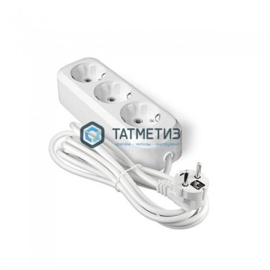 Удлинитель бытовой 3х2м с заземлением 16А АВС-пластик E-303 Универсал |  «ТАТМЕТИЗ» Удлинитель бытовой 3х2м с заземлением 16А АВС-пластик E-303 Универсал -  магазин крепежа «ТАТМЕТИЗ»