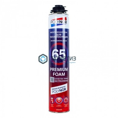 Пена монтажная проф POLYNOR PREMIUM FOAM 65+ ЗИМНЯЯ |  «ТАТМЕТИЗ» Пена монтажная проф POLYNOR PREMIUM FOAM 65+ ЗИМНЯЯ -  магазин крепежа «ТАТМЕТИЗ»