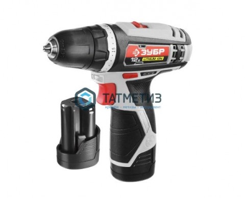 Дрель-шуруповерт ЗУБР "МАСТЕР", 12В, 1.5 А ч, Li-Ion, 2-х скор, 10мм, 0-360 0-1400об мин, 2 АКБ, БЗУ |  «ТАТМЕТИЗ» Дрель-шуруповерт ЗУБР "МАСТЕР", 12В, 1.5 А ч, Li-Ion, 2-х скор, 10мм, 0-360 0-1400об мин, 2 АКБ, БЗУ -  магазин крепежа «ТАТМЕТИЗ»
