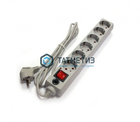 Удлинитель с сет.фильтром 6*5м с с з ПВС3*0, 75 BURO |  «ТАТМЕТИЗ» Удлинитель с сет.фильтром 6*5м с с з ПВС3*0, 75 BURO -  магазин крепежа «ТАТМЕТИЗ»