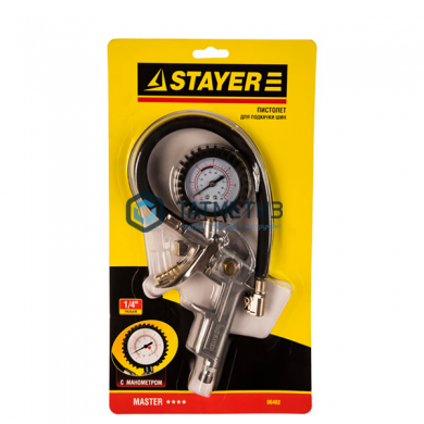 Пистолет для подкачки шин до 15 атм., STAYER "MASTER" |  «ТАТМЕТИЗ» Пистолет для подкачки шин до 15 атм., STAYER "MASTER" -  магазин крепежа «ТАТМЕТИЗ»