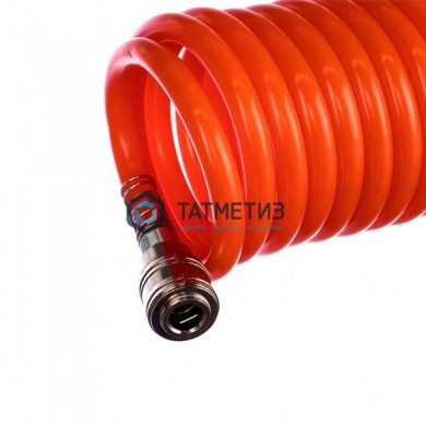 Шланг спиральный воздушный 8х12мм, 18 бар, с быстросъемными соединениями, 10м// Stels |  «ТАТМЕТИЗ» Шланг спиральный воздушный 8х12мм, 18 бар, с быстросъемными соединениями, 10м// Stels -  магазин крепежа «ТАТМЕТИЗ»
