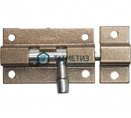 Задвижка накладная для окон и мебели "ШП-50 КМЦ", цвет коричневый металлик/цинк, 50мм |  «ТАТМЕТИЗ» Задвижка накладная для окон и мебели "ШП-50 КМЦ", цвет коричневый металлик/цинк, 50мм -  магазин крепежа «ТАТМЕТИЗ»