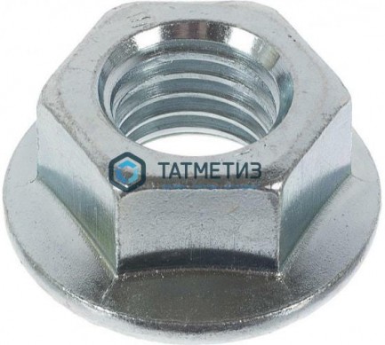 Гайка с фланцем DIN 6923, оц  М6  (4800 шт/уп) |  «ТАТМЕТИЗ» Гайка с фланцем DIN 6923, оц  М6  (4800 шт/уп) -  магазин крепежа «ТАТМЕТИЗ»