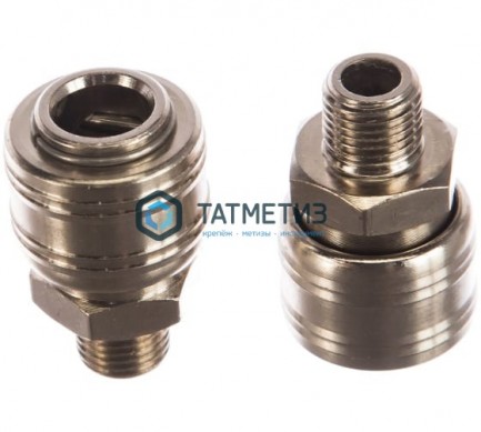 Муфта универсальная быстросъемная ("мама"), внешняя резьба 1 4", 2 шт. Stels |  «ТАТМЕТИЗ» Муфта универсальная быстросъемная ("мама"), внешняя резьба 1 4", 2 шт. Stels -  магазин крепежа «ТАТМЕТИЗ»