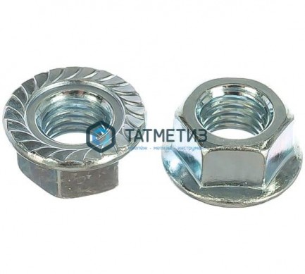 Гайка  М10 DIN 6923 А2-70 с фланцем |  «ТАТМЕТИЗ» Гайка  М10 DIN 6923 А2-70 с фланцем -  магазин крепежа «ТАТМЕТИЗ»
