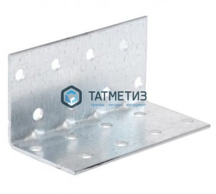 Усиленный монтажный уголок 40x40x80x1,5 mm KMP3 |  «ТАТМЕТИЗ» Усиленный монтажный уголок 40x40x80x1,5 mm KMP3 -  магазин крепежа «ТАТМЕТИЗ»
