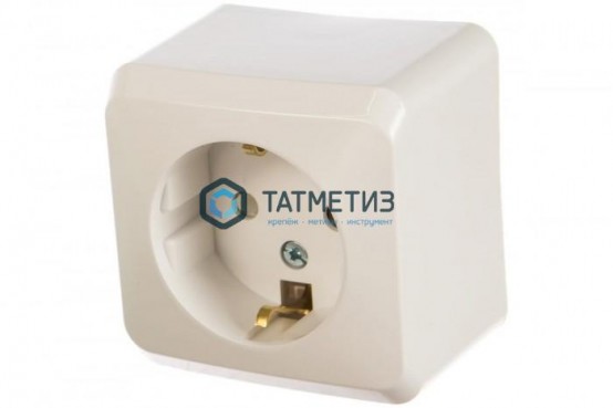Розетка 1-м Этюд наруж, с заземл., со шторками, бел. PA16-004B |  «ТАТМЕТИЗ» Розетка 1-м Этюд наруж, с заземл., со шторками, бел. PA16-004B -  магазин крепежа «ТАТМЕТИЗ»