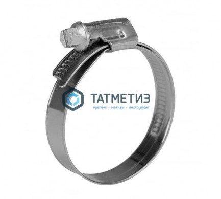 Хомут винтовой Ф25-40/9 нерж А2 |  «ТАТМЕТИЗ» Хомут винтовой Ф25-40/9 нерж А2 -  магазин крепежа «ТАТМЕТИЗ»