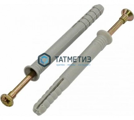 Дюбель-гвоздь  8х 60 гриб (70 шт/уп) КТ |  «ТАТМЕТИЗ» Дюбель-гвоздь  8х 60 гриб (70 шт/уп) КТ -  магазин крепежа «ТАТМЕТИЗ»