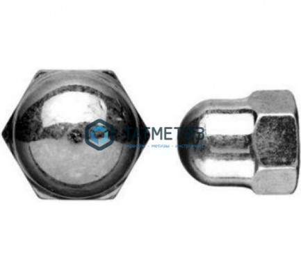 Гайка  колпачковая М 5 DIN 1587 А2 нержавейка |  «ТАТМЕТИЗ» Гайка  колпачковая М 5 DIN 1587 А2 нержавейка -  магазин крепежа «ТАТМЕТИЗ»