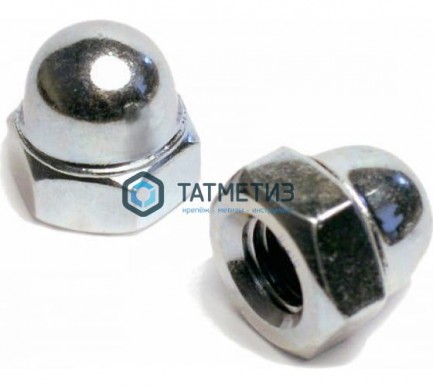 Гайка колпачковая DIN 1587, оц  М8  (3000 шт/уп) КК |  «ТАТМЕТИЗ» Гайка колпачковая DIN 1587, оц  М8  (3000 шт/уп) КК -  магазин крепежа «ТАТМЕТИЗ»
