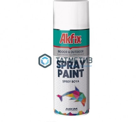 Краска аэроз. ЧЕРНАЯ  глянц. RAL9005 400Ml Gw.300Gr (6) Akfix |  «ТАТМЕТИЗ» Краска аэроз. ЧЕРНАЯ  глянц. RAL9005 400Ml Gw.300Gr (6) Akfix -  магазин крепежа «ТАТМЕТИЗ»