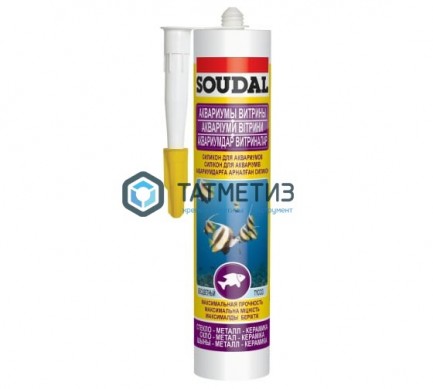 Герметик аквариумный SOUDAL SILIRUB AQ бесцветный 310 мл 15 |  «ТАТМЕТИЗ» Герметик аквариумный SOUDAL SILIRUB AQ бесцветный 310 мл 15 -  магазин крепежа «ТАТМЕТИЗ»