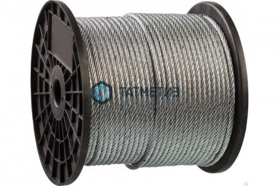 Трос ср.мягкости  ART 8379 7х7 А2 нержавейка   6мм (250 м/бух) |  «ТАТМЕТИЗ» Трос ср.мягкости  ART 8379 7х7 А2 нержавейка   6мм (250 м/бух) -  магазин крепежа «ТАТМЕТИЗ»